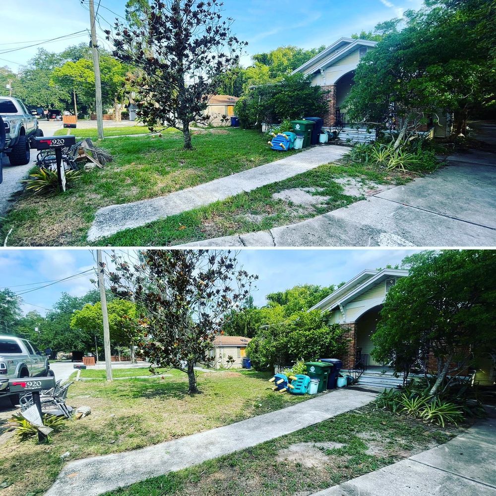 Our Fall and Spring Clean Up service includes leaf removal, lawn mowing, debris cleanup and bed maintenance to keep your yard looking pristine all year round. Let us handle the work for you! for Wicked Weeds Propertycare in Tampa, Florida