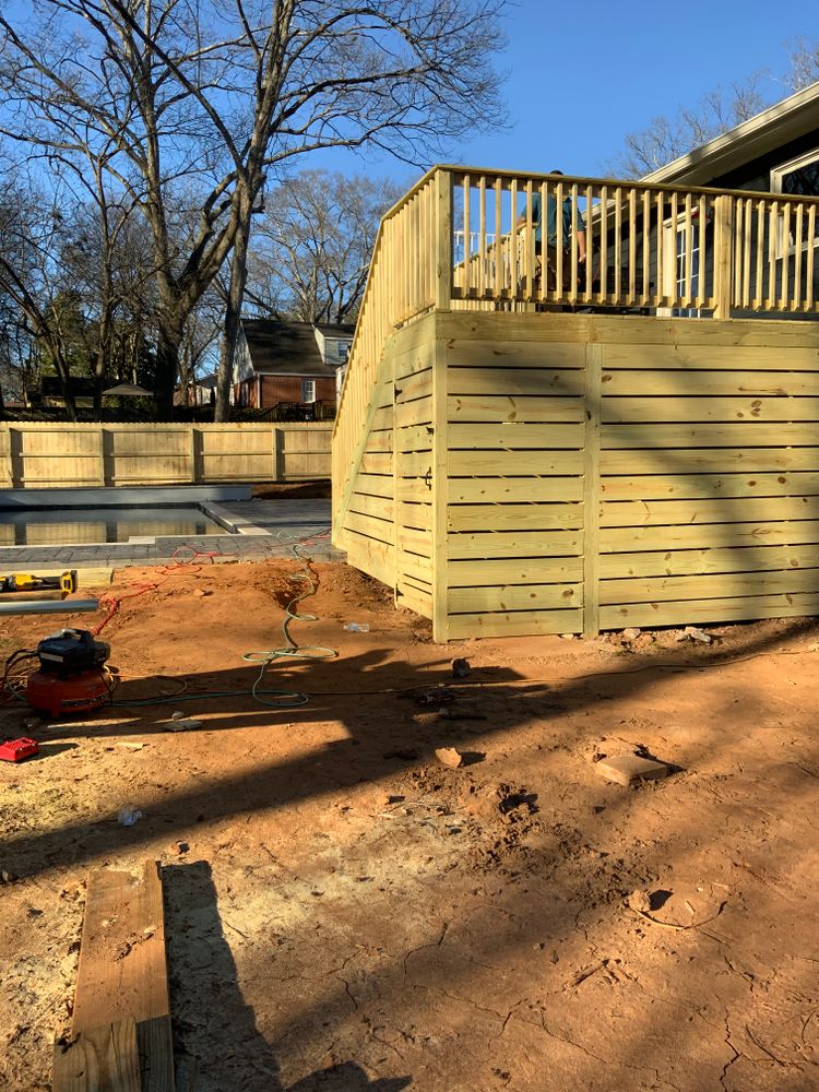 Decking work for Compadres Concrete in Griffin, GA