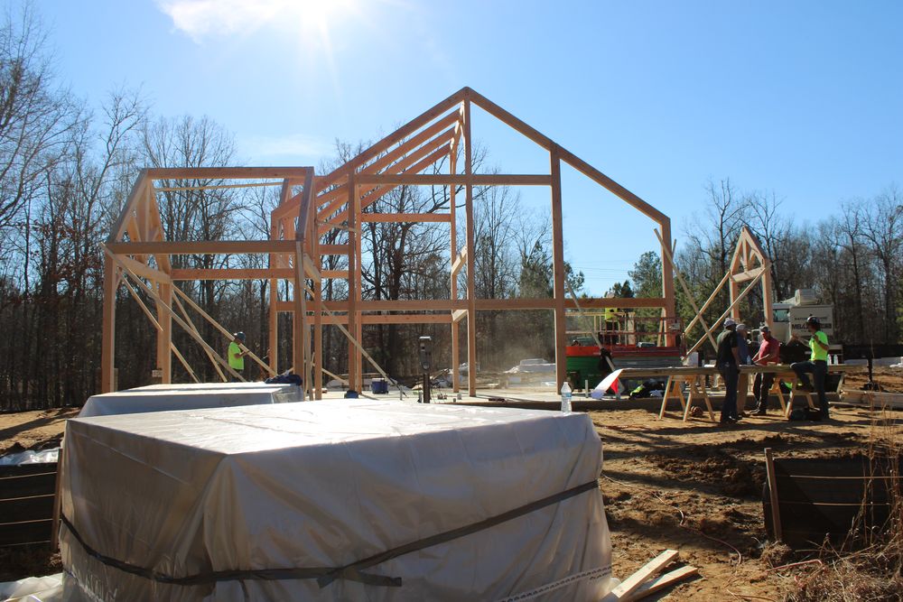 Mountain Style Timber Frame for Emfinger Custom Builders LLC in Pine Mountain, GA
