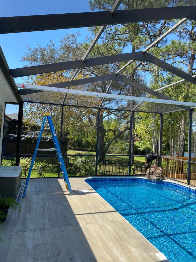 Our Screen Room Repairs service provides expert solutions to restore or replace damaged screens, ensuring your outdoor space is protected while enhancing its comfort and aesthetic appeal for an enjoyable home environment. for Precision Exterior Enterprises LLC in Pensacola, FL