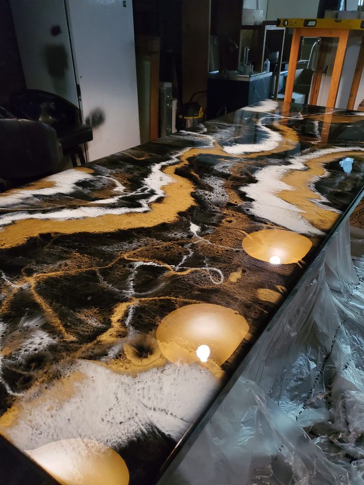 Transform your kitchen with our durable and stylish epoxy countertops. Offering a seamless, customizable finish, our service ensures long-lasting beauty and resilience for a modern look that elevates any space. for Custom Concrete Coatings in Battle Lake, MN