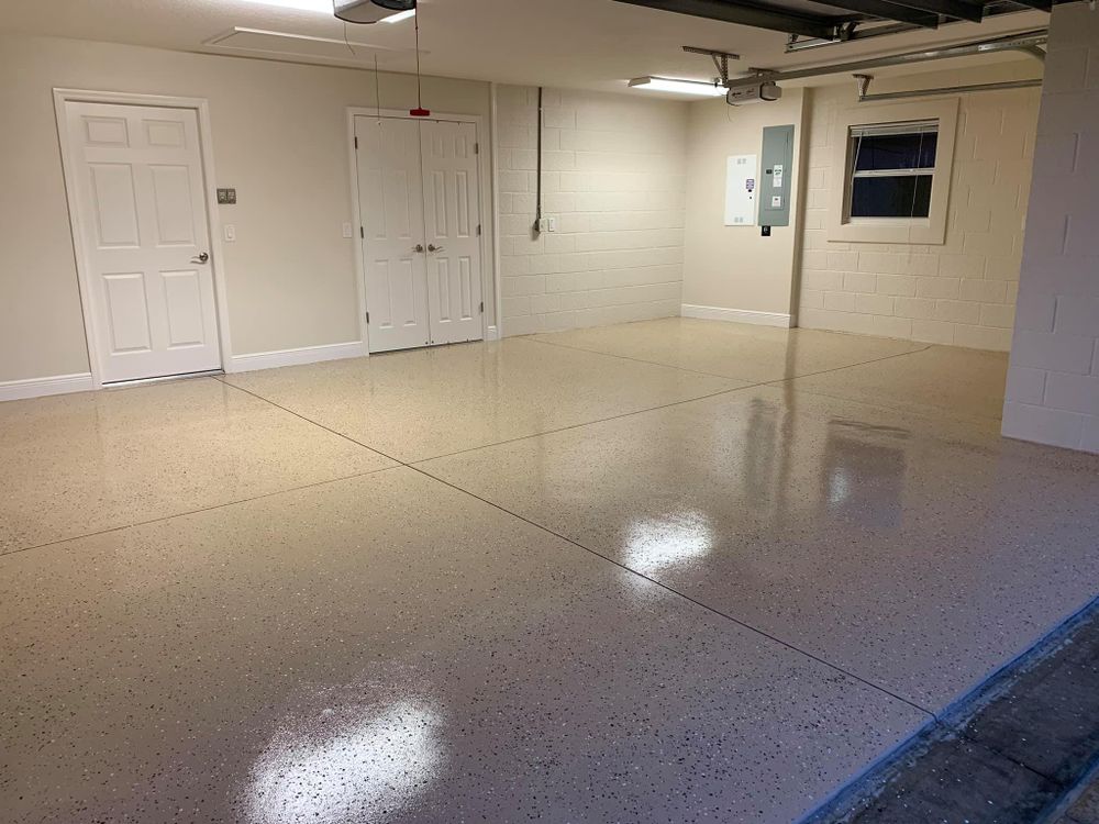 Transform your floors with our durable epoxy floor coating, offering a seamless finish that resists stains and wear while enhancing the beauty and functionality of your home's interior spaces. for Precision 247 in Spring Hill, FL