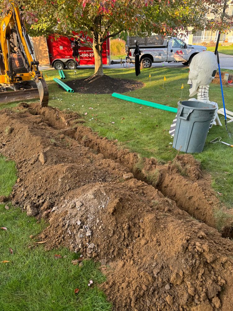 French drains  for A & A Lawn Care and OutDoor Services in Girard, PA