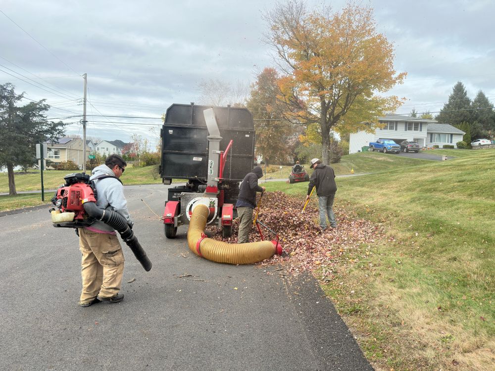 Fall cleanup for Quiet Acres Landscaping in Dutchess County, NY