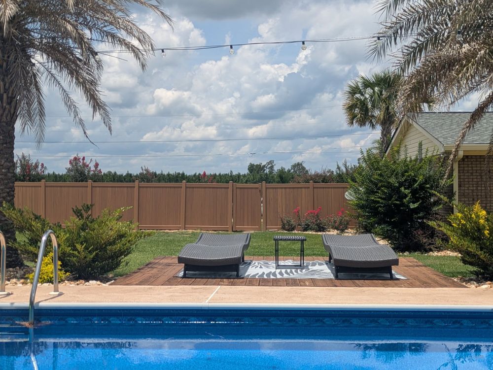 Privacy, picket, pool, ranch, and ornamental styles sourced and supplied by Corbitt Vinyl Products. Local vinyl fencing installations are handled by Vinyl Fence Direct, our trusted local installation partner. for Corbitt Vinyl Products in Hazlehurst, GA