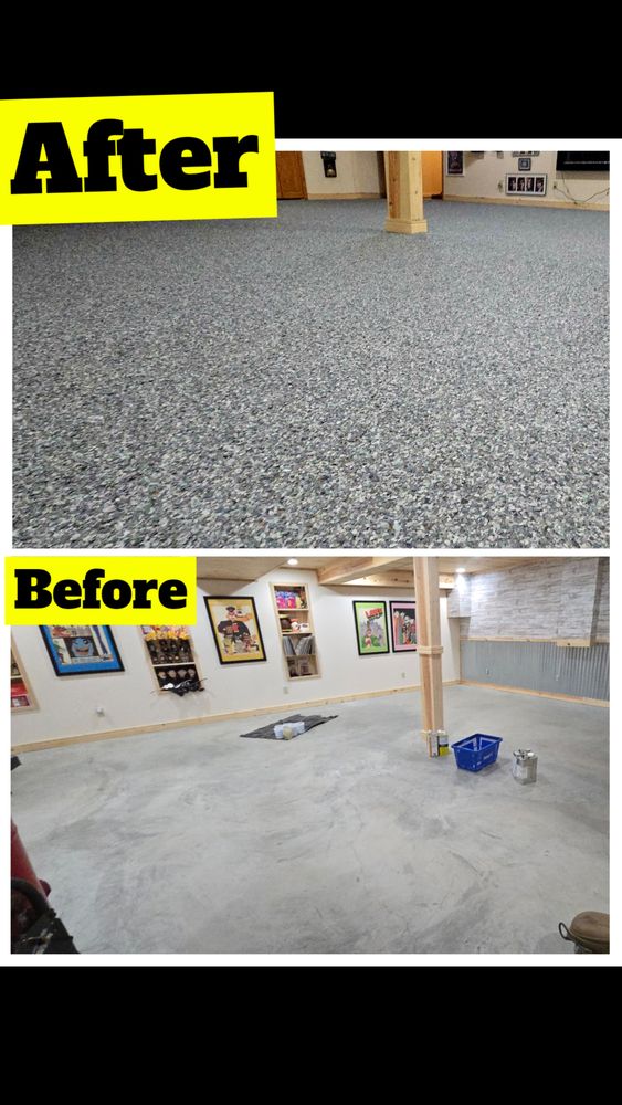 Epoxy-polyaspartic for Custom Concrete Enterprises in Springfield, IL