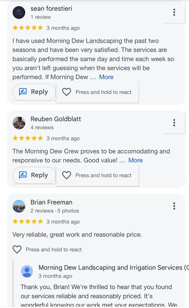 All Photos for Morning Dew Landscaping Services in  Marlboro, NY