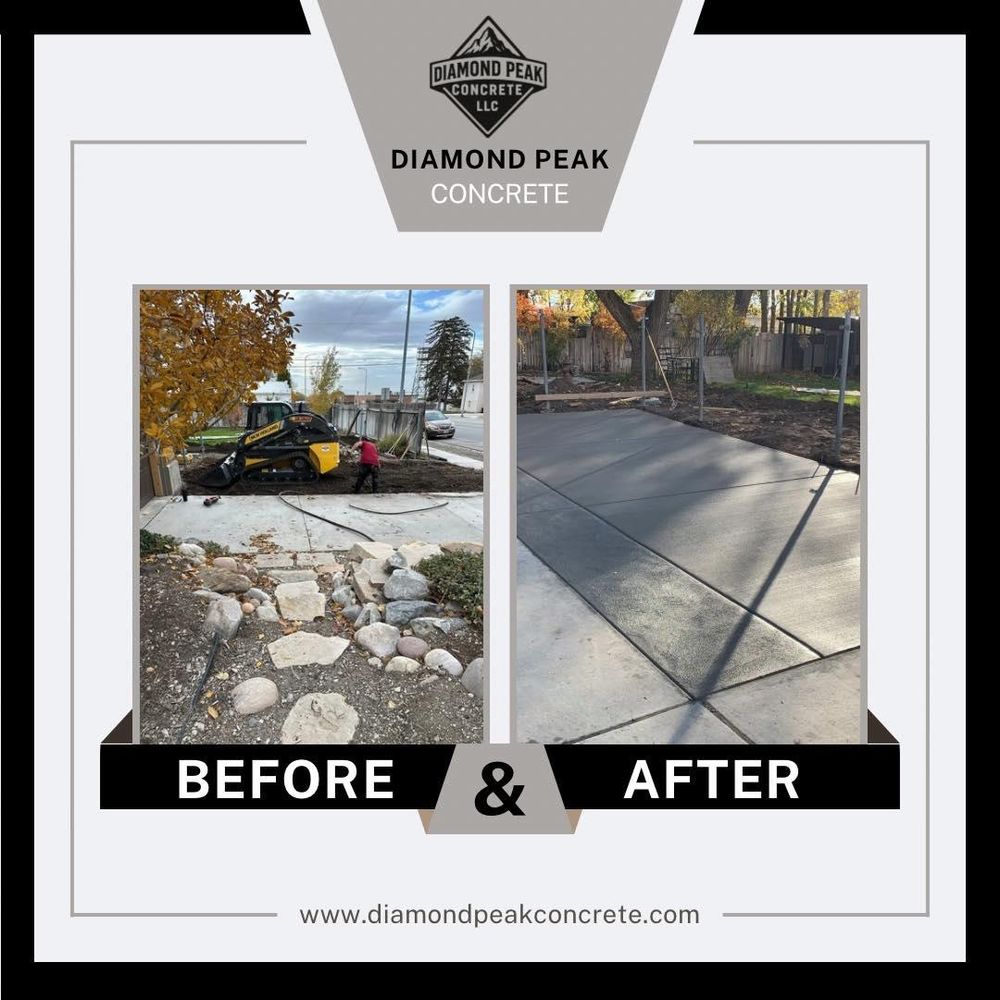 Transform your outdoor spaces with our Stamped Concrete Installation service. We deliver durable, visually stunning designs that mimic stone or brick, enhancing your home's aesthetic and adding value effortlessly. for Diamond Peak Concrete in Garland, UT