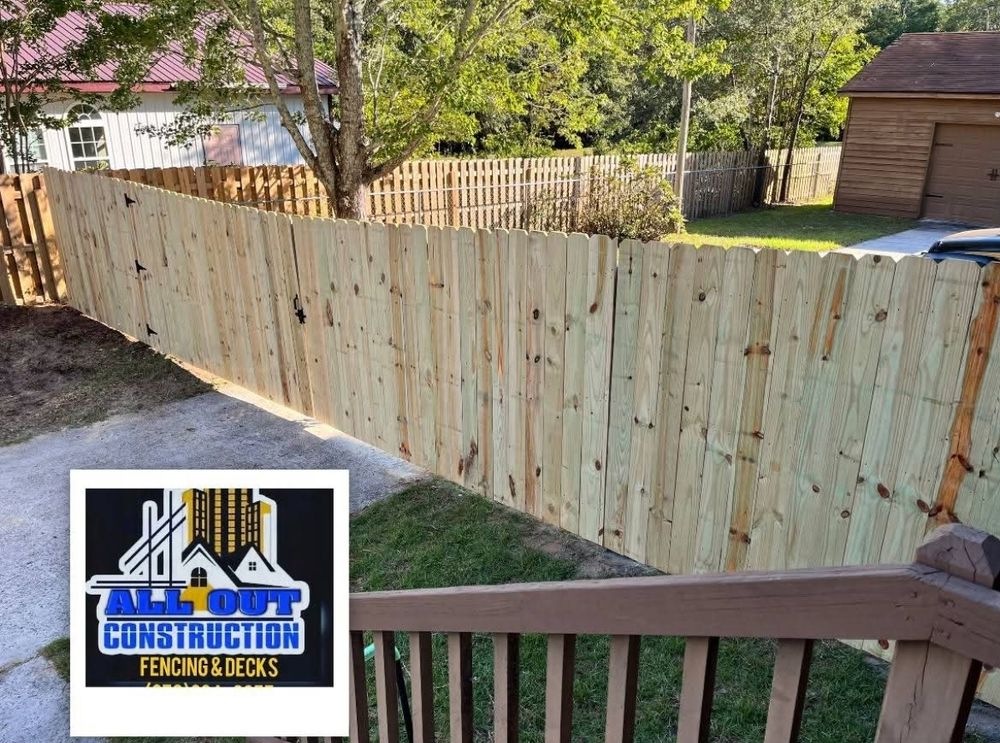 Fencing for All Out Construction in Atlanta, GA