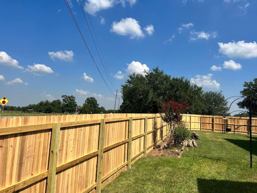 Privacy 3 Rail Cedar Fencing for Pride Of Texas Fence Company in Brookshire, TX