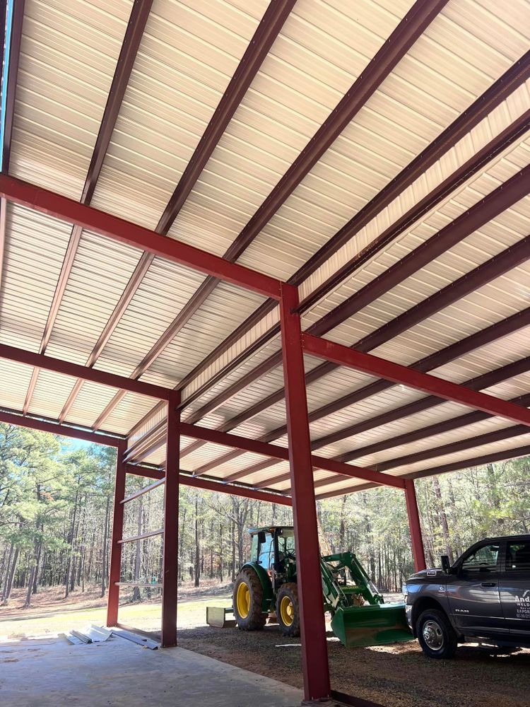 Our Metal Fabrication service transforms raw materials into custom metal pieces such as gates, railings, and furniture that enhance your home's aesthetic appeal and functionality with expert craftsmanship. for Andys Welding Service and Metal Buildings in Magnolia, MS