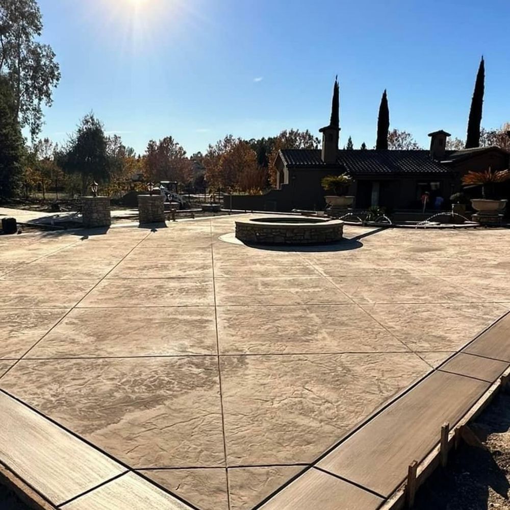 Enhance your home's aesthetic with our Stamped Concrete Installation service, providing durable and stylish surfaces that mimic the look of stone or brick to elevate any outdoor or indoor space effortlessly. for Lad Concrete Inc. in Sacramento, CA