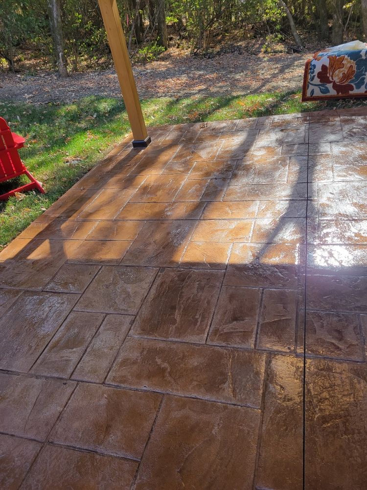 Enhance your home's appeal with our professional stamped concrete installation service, offering durable and visually striking surfaces that mimic natural stone or brick at a fraction of the cost. for Mr. Concrete Outdoor Services LLC in Nashville, TN