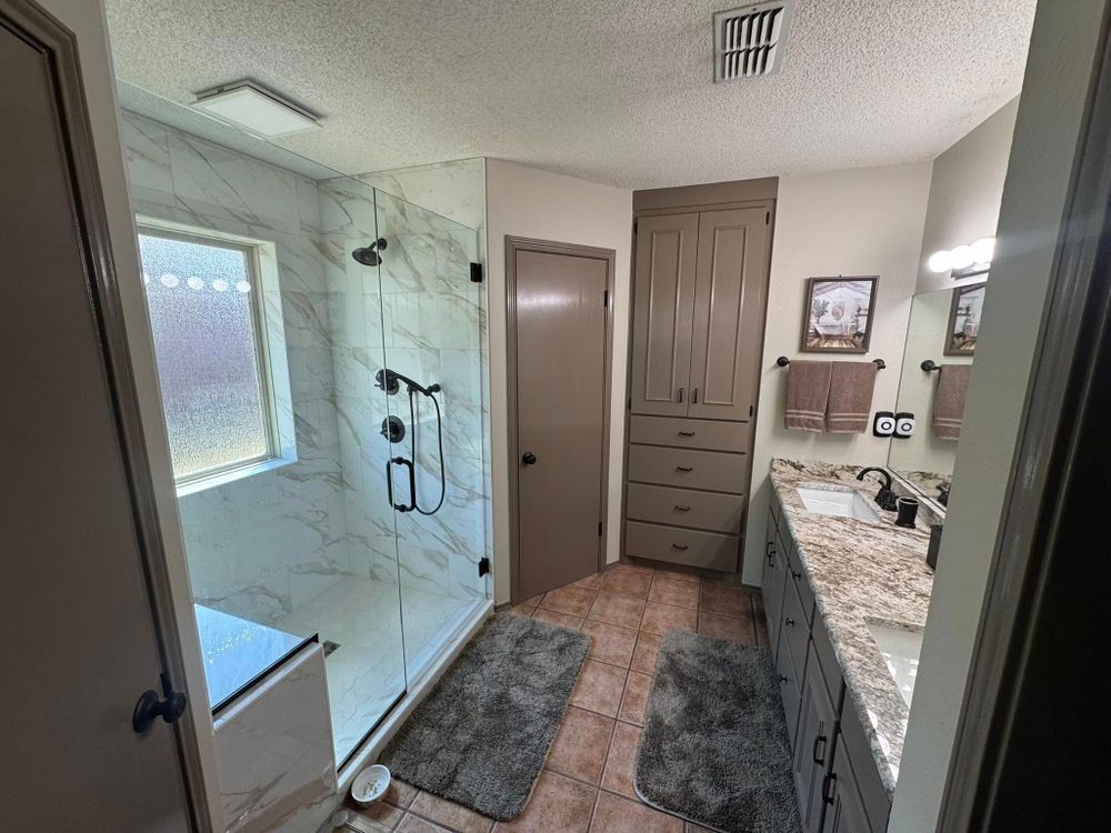 Transform your bathroom with our expert renovation services, blending style and functionality. Our skilled team ensures a seamless process from design to completion, enhancing comfort and elevating your home’s value. for K P Construction in Texarkana, TX