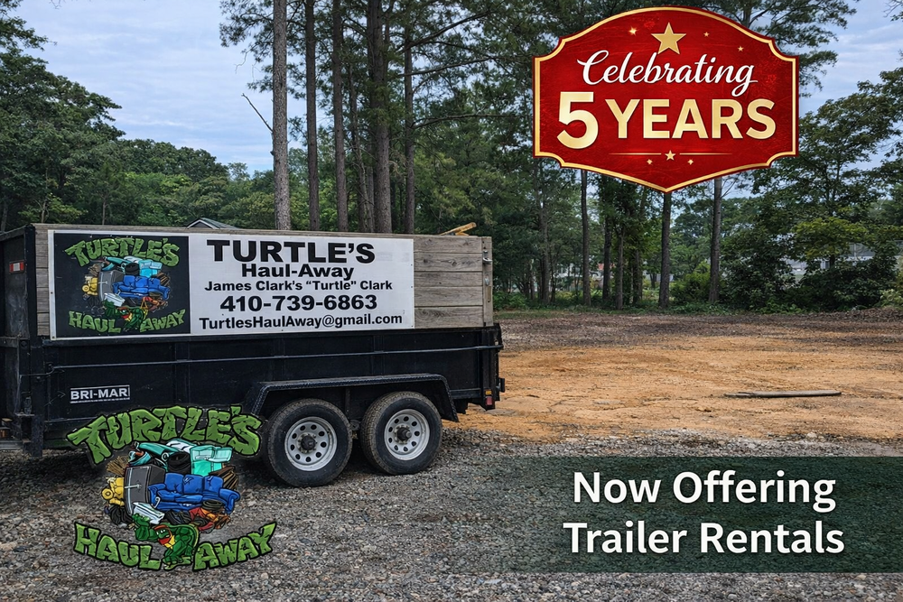 Need to tackle a cleanout or renovation on your own schedule? Our heavy-duty trailers make it easy to load up debris, junk, or yard waste and get the job done right. for Turtle's Haul-Away & Junk Removal in Stevensville, MD