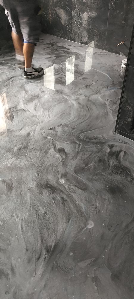 Epoxy floors and countertops for J2 Construction in Red Lodge, MT