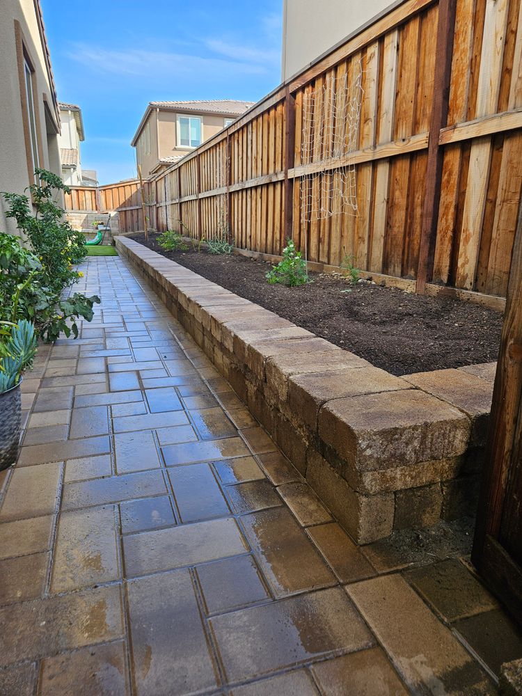 Block, Boulder and Timber Walls for Martin Stanko Landscape Construction in Livermore, CA