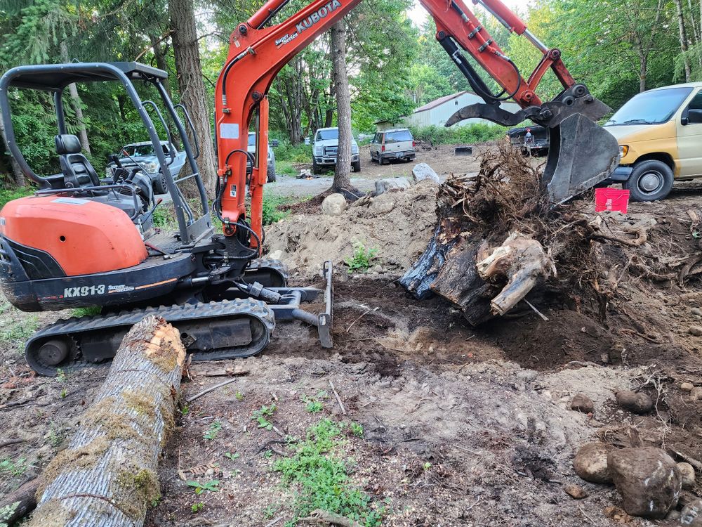 Our comprehensive land clearing and excavation service includes site preparation, tree removal, grading, trench digging, debris hauling etc., ensuring a clean slate for your construction or renovation project. for Washington Construction and Land Clearing in Pierce County, WA