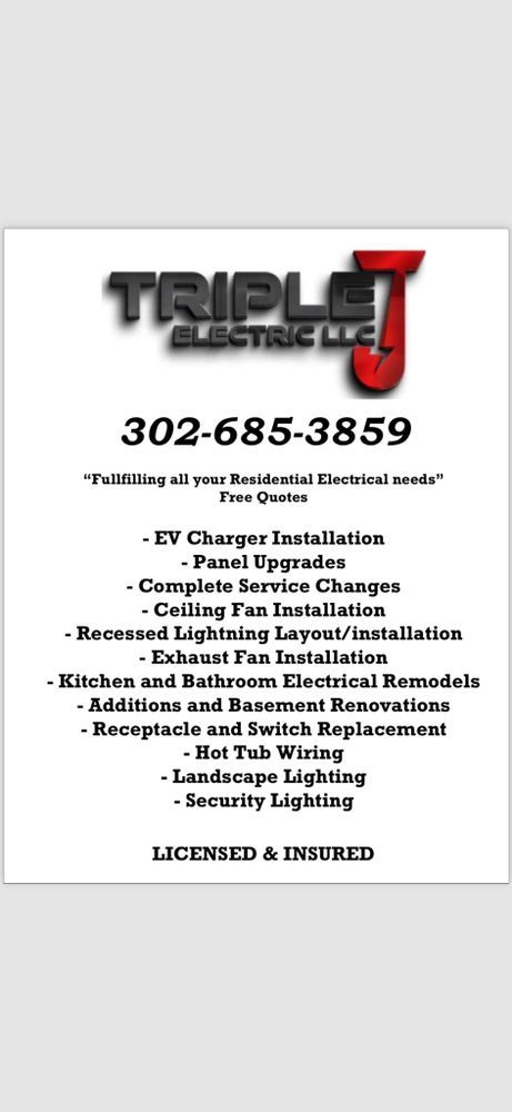 All Photos for Triple J Electric LLC in Milford, DE