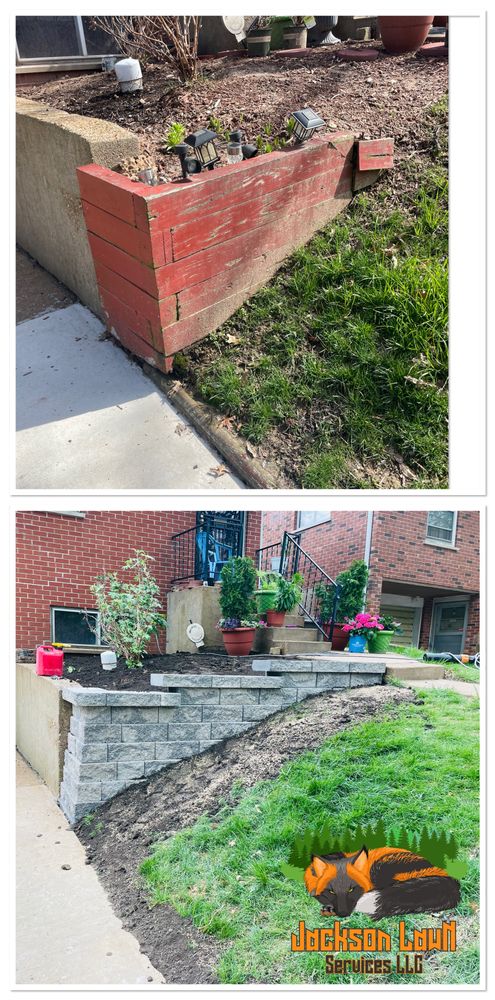 Retaining Wall for Jackson Lawn Services LLC in St Louis, MO
