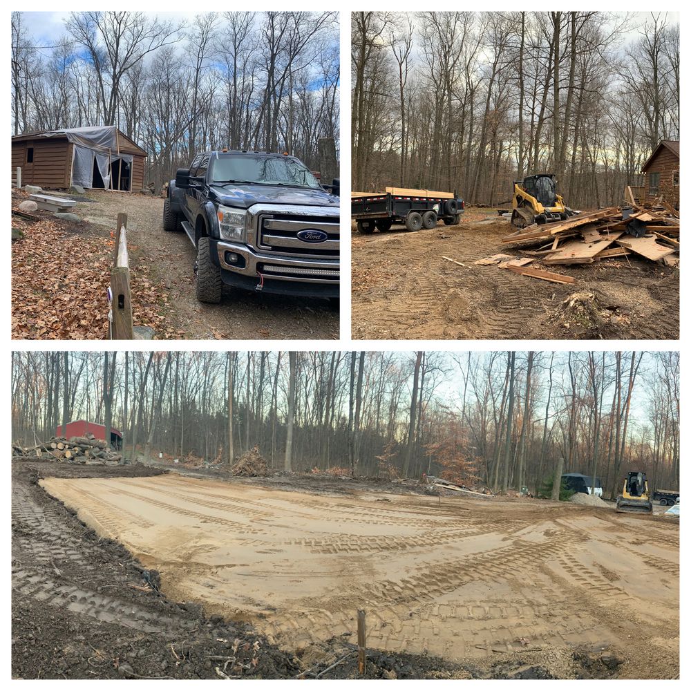 Site preps/land clearing  for Palmer Property Services in Middleville, MI