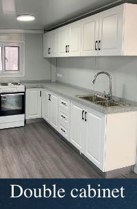 Our Kitchens Options service offers homeowners a range of customizable kitchen layouts and designs for our expandable container houses, ensuring personalized and functional cooking spaces to meet their needs perfectly. for Mr. Tiny Homes in Temecula, CA