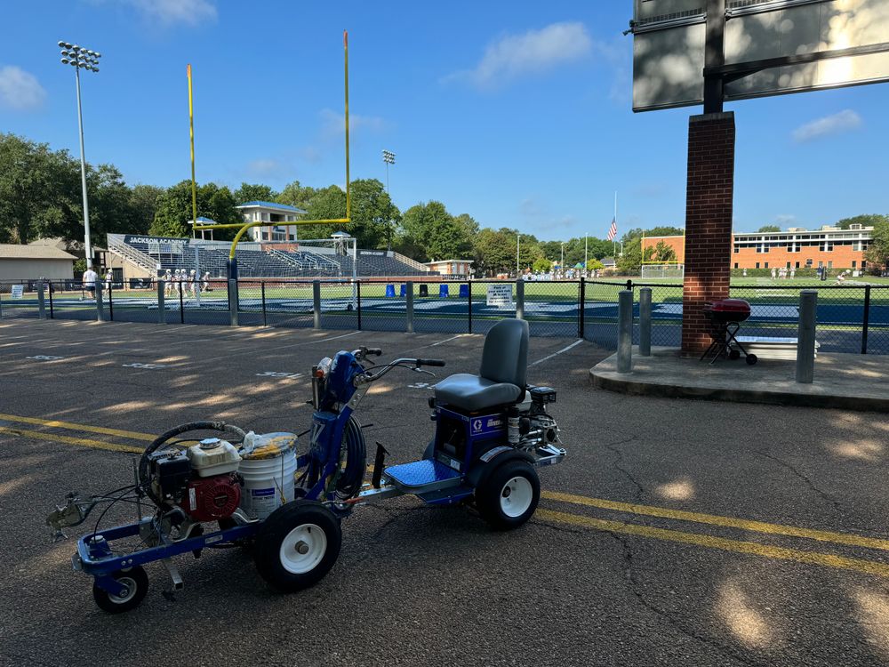 Parking Lot Striping for FunderFlow Commercial and Residential Pressure Washing Inc in Tupelo, MS