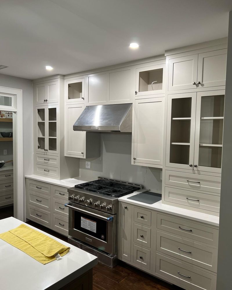 Our expert carpentry team designs and installs custom-built in cabinets, enhancing your kitchen’s functionality and aesthetics with tailored solutions that seamlessly blend with your home's style. for LTB Woodworks in Wrightstown, NJ