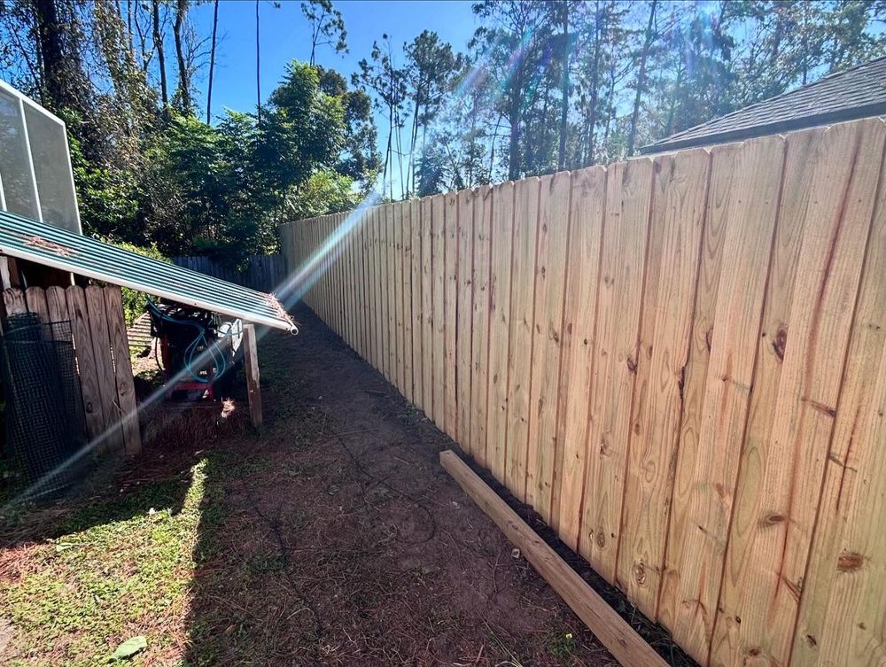 Vinyl Fence Installation for Madden Fencing Inc. in St. Johns, Florida