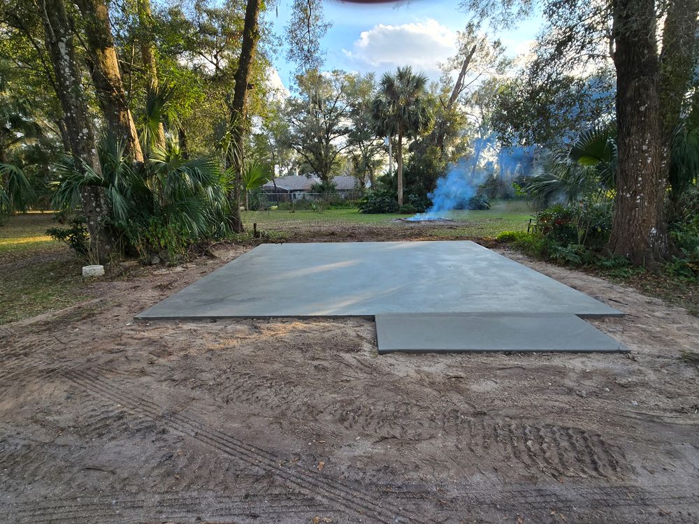 Our concrete slab construction service provides durable, expertly crafted foundation solutions for your home, ensuring stability and longevity while enhancing overall property value with high-quality materials and skilled craftsmanship. for Downer Site Services in Sanford, FL