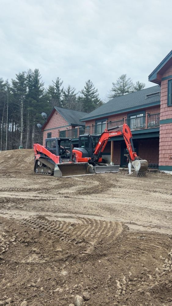 Our Skid Steer Work service offers precise excavation solutions for homeowners, ensuring efficient land clearing, grading, and debris removal to enhance your property's landscape and prepare it for future projects. for A&D Excavation & Landscaping in Conway, NH
