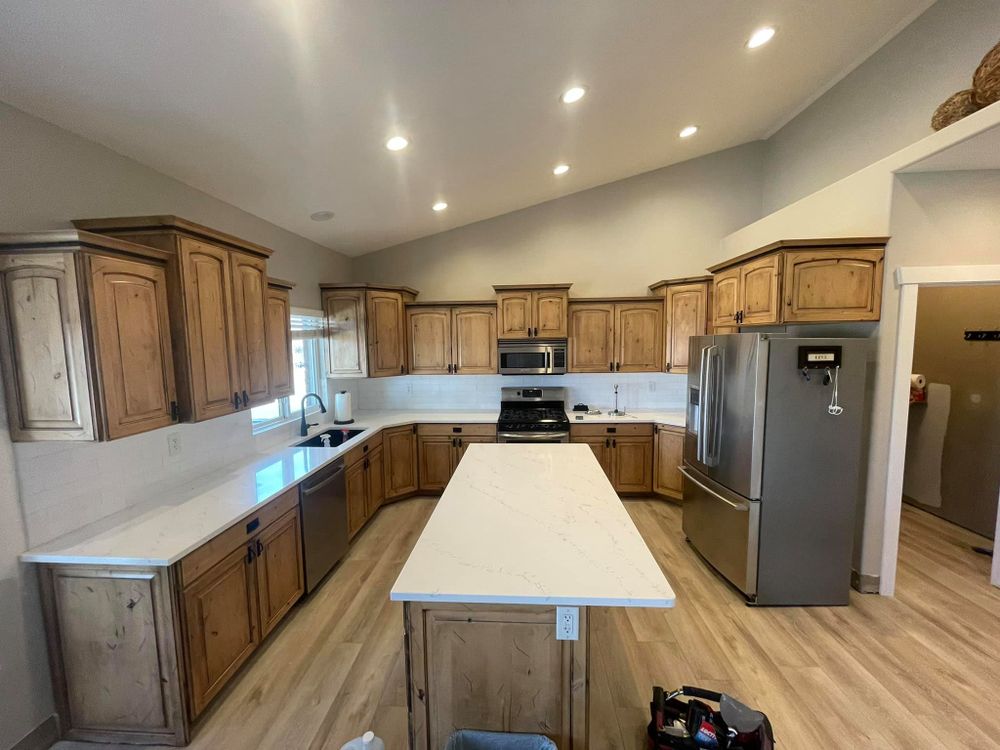 Transform your cooking space with our expert Kitchen Renovation service, enhancing functionality and style. We provide customized designs, quality craftsmanship, and efficient project management to create your dream kitchen effortlessly. for AKP Construction in Elwood, UT