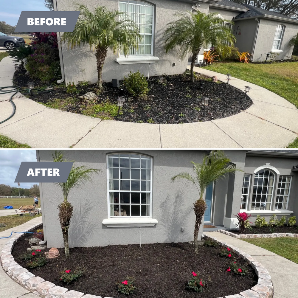 Landscape with retaining wall for Thurmond & Sons Landscaping  in Montverde, FL