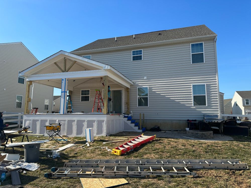 Goodwick Covered Deck for Thomas J. Gorman Construction in Middletown, DE