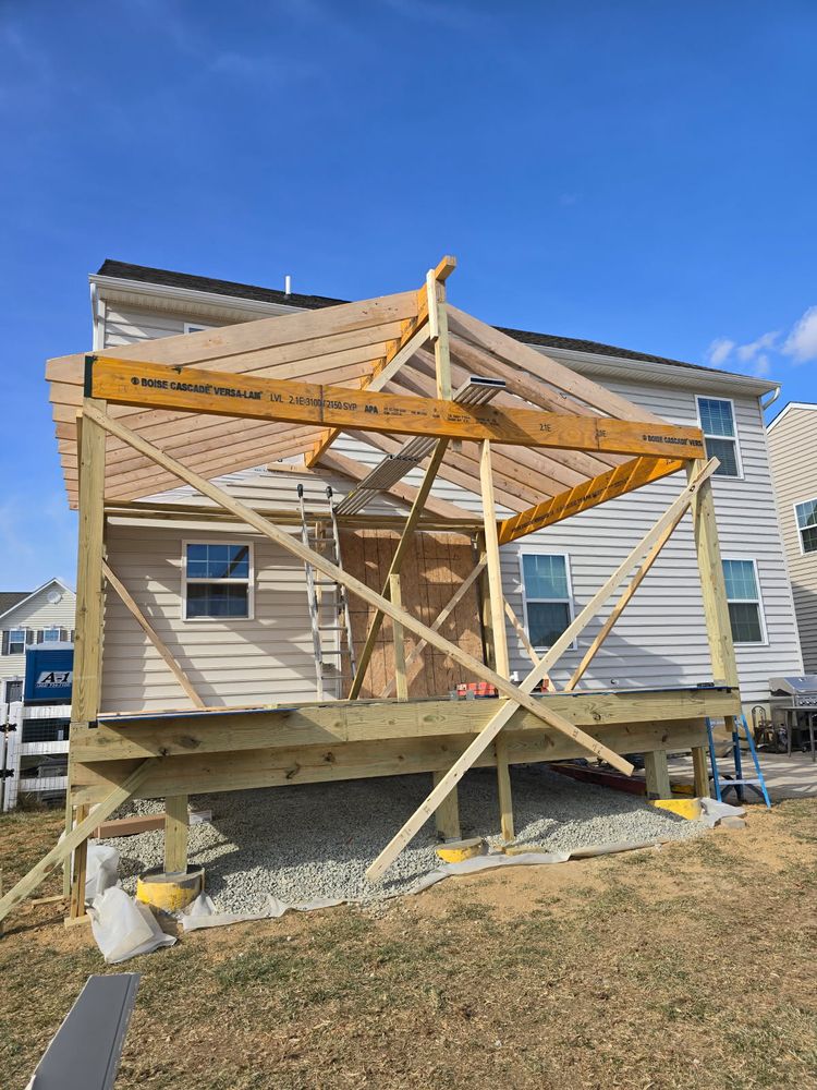 Goodwick Covered Deck for Thomas J. Gorman Construction in Middletown, DE