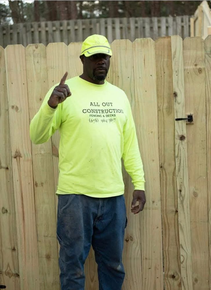 Fencing for All Out Construction in Atlanta, GA