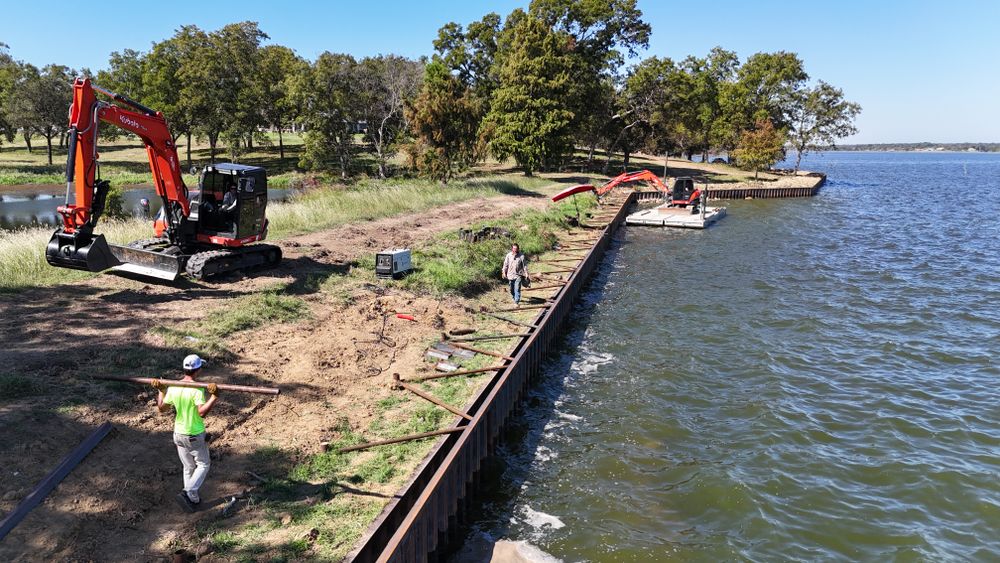 Bulkheads for BR Construction LLC in Corsicana, TX