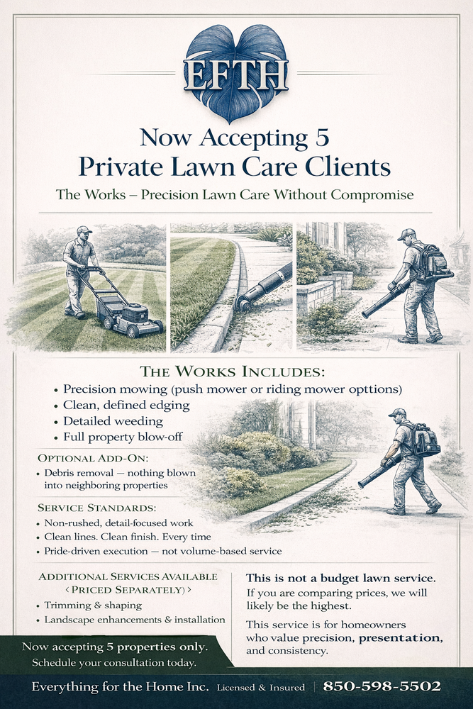 Landscape design projects for Everything for the Home Inc. in Destin, FL