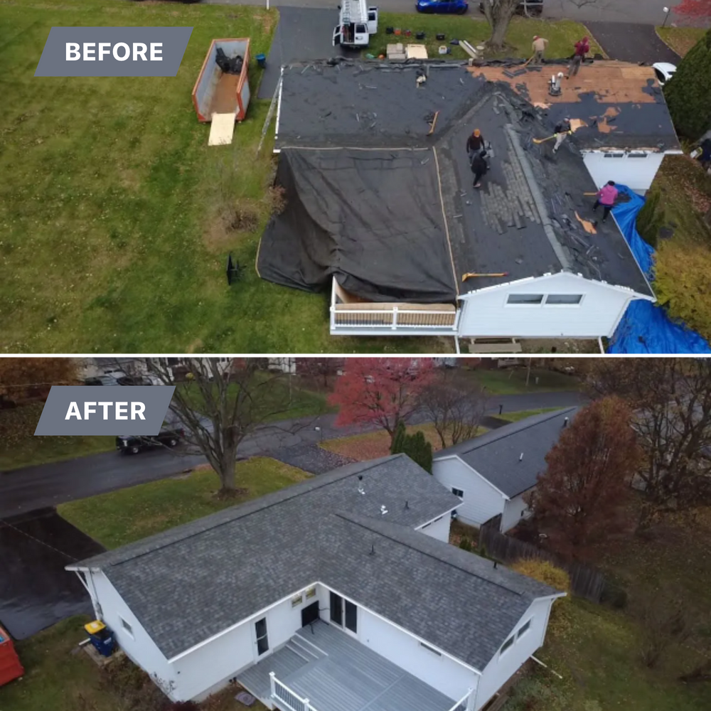 Before and after for RFK Contracting in Martville, NY