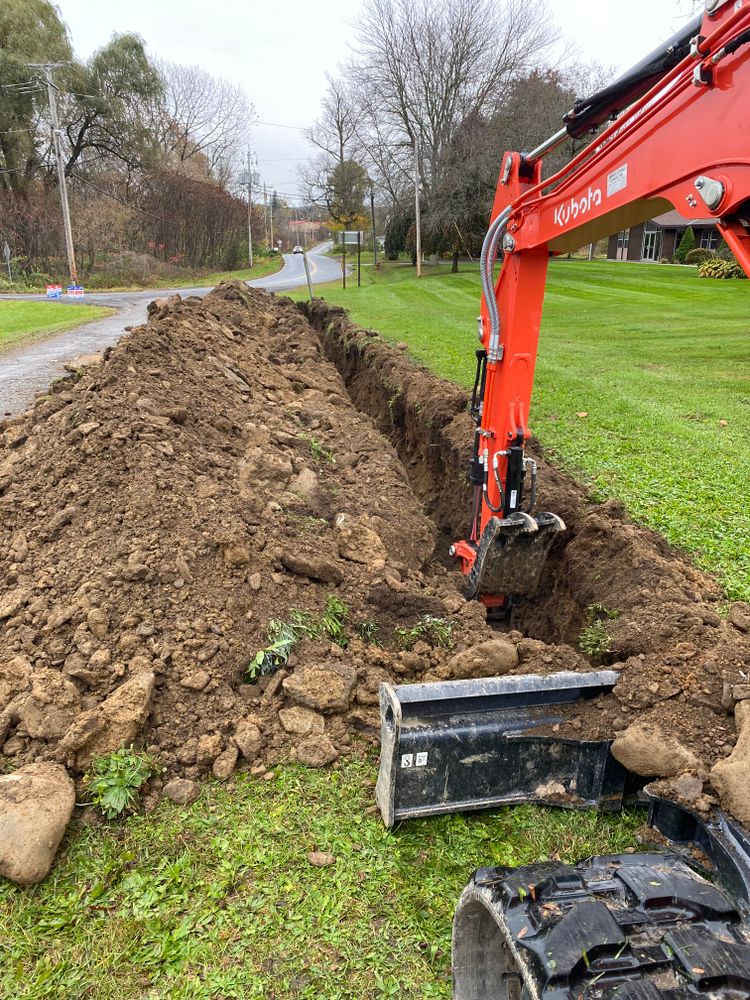 Our Residential & Commercial Excavation service provides efficient, reliable excavation for diverse projects, ensuring precise site preparation and top-notch safety standards to transform your property with minimal disruption and maximum satisfaction. for A & J Excavation inc. in Central Bridge, NY
