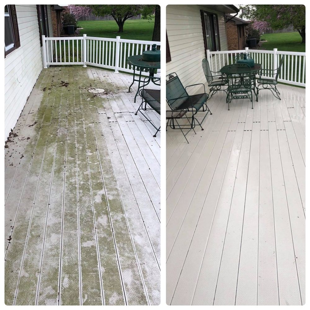 Revitalize your outdoor spaces with our professional Deck & Patio Cleaning service, removing dirt, grime, and stains to restore the natural beauty and safety of your home's exterior surfaces. for Port City Power Washing in Wilmington, NC