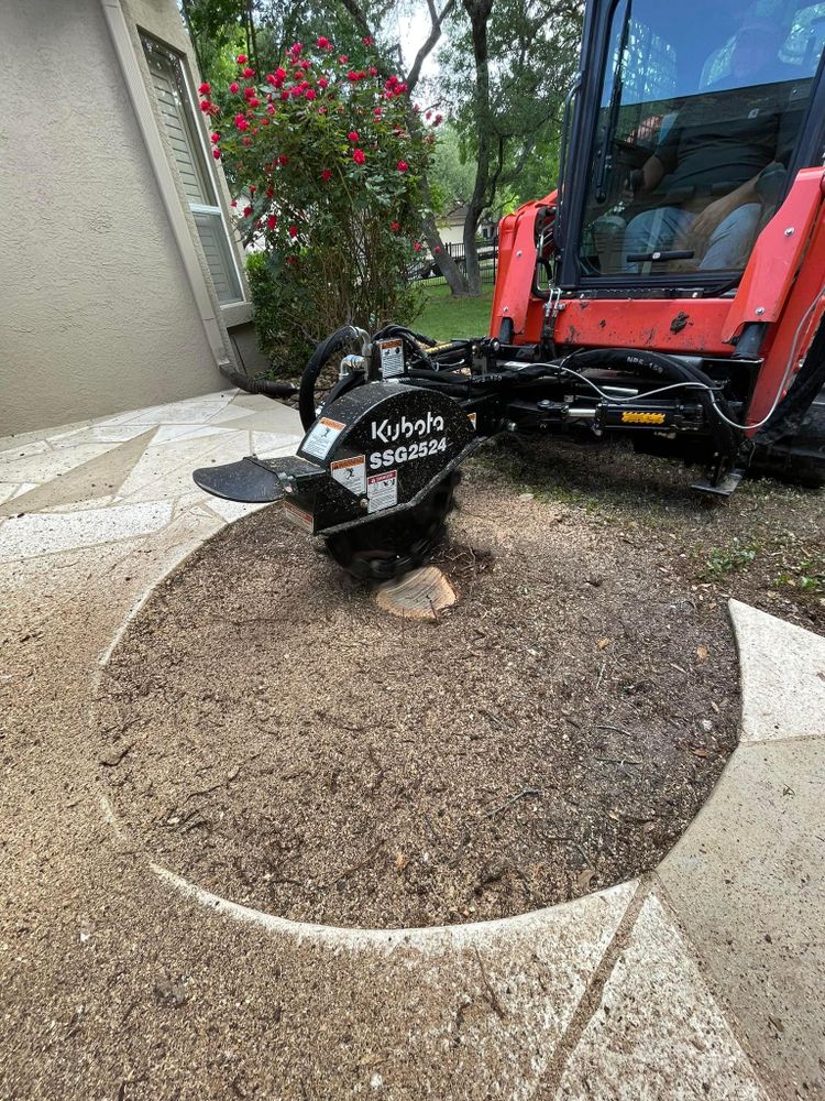 Quick and professional stump removal for small and large stumps alike. for Marek Land Services in  Austin,  Texas