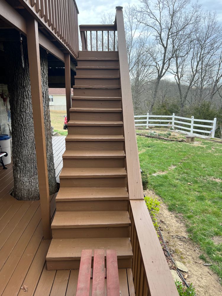 Deck Staining for Mike's Custom Painting in Kissee Mills, MO