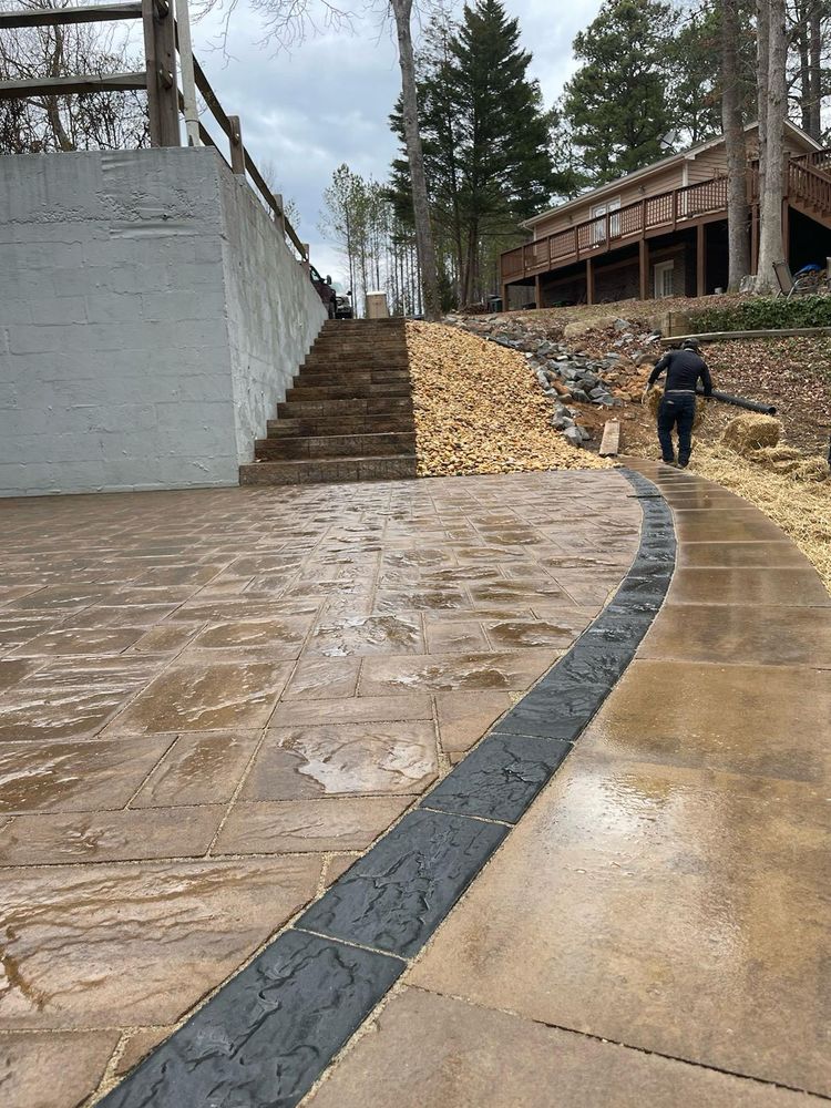 Before & After Retaining Wall for Rosales Landscaping LLC in Lake Gaston, North Carolina