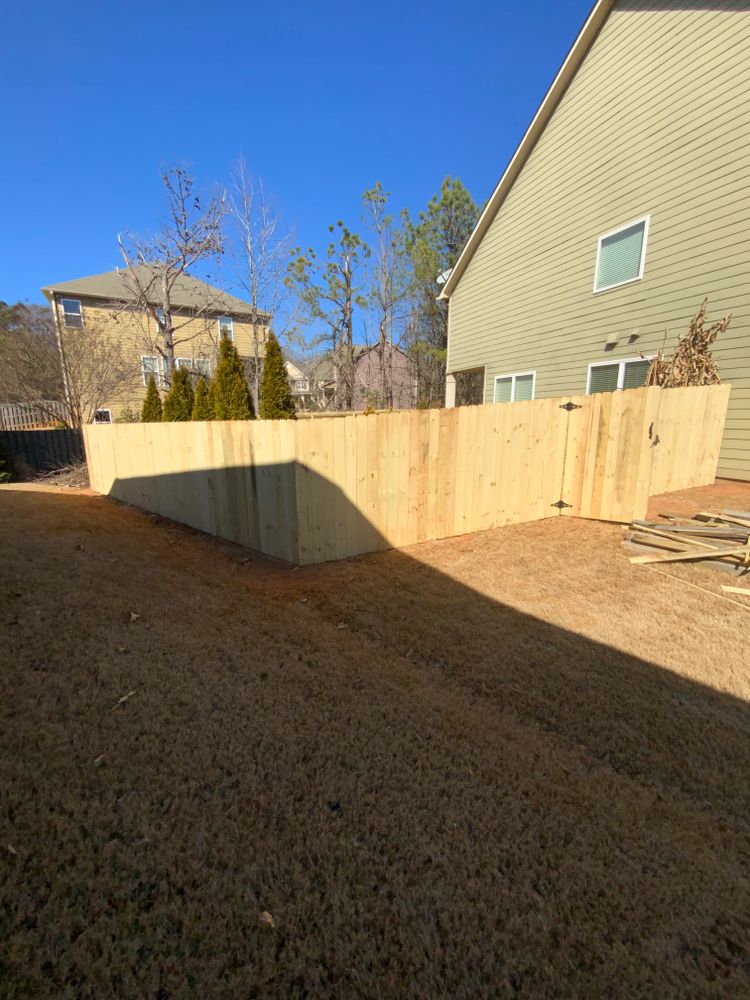 Fence work for Compadres Concrete in Griffin, GA