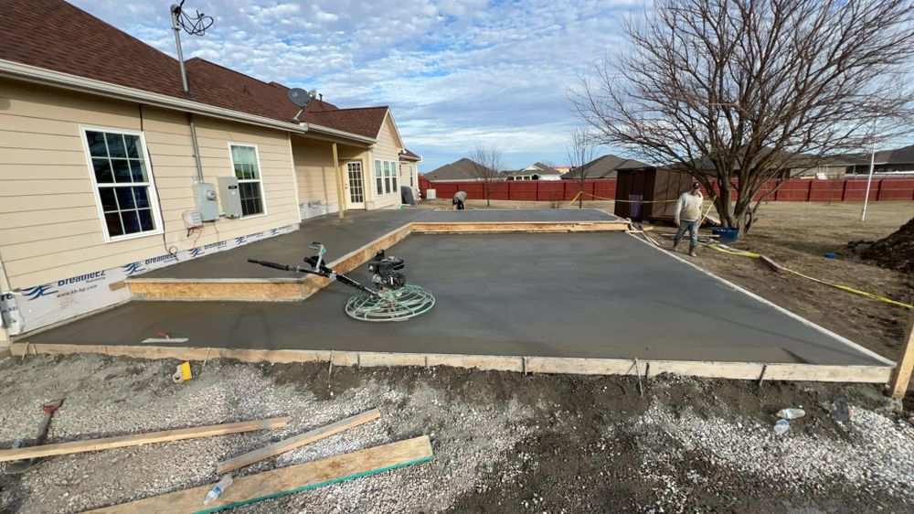 We specialize in professional concrete slab construction services, ensuring a durable and long-lasting foundation for your home. Trust us to deliver top-quality results with expertise and reliability. for Kain's Concrete in Springfield, MO