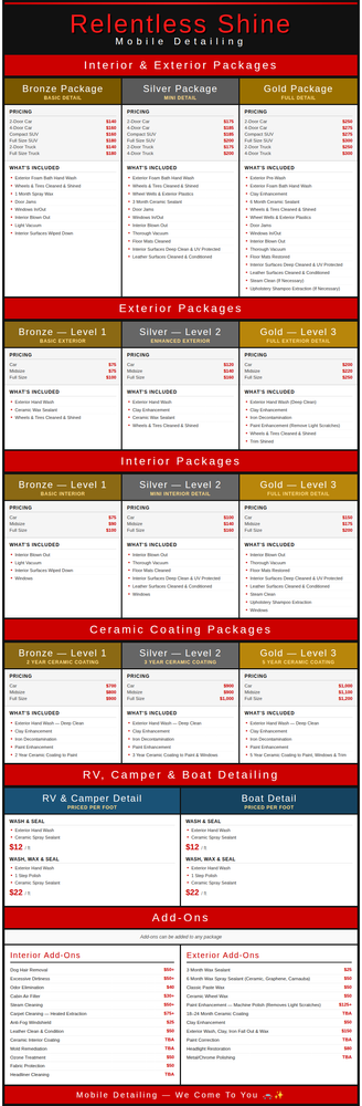 All Photos for Relentless Shine Mobile Detailing in Calabash, NC
