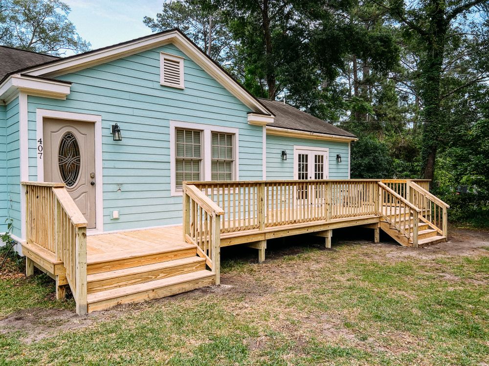 Enhance your outdoor space with our professional deck and patio installation services. Complement your fence installation by creating a seamless transition for relaxation and entertainment in your backyard. for Property Preservation SC in Beaufort, SC