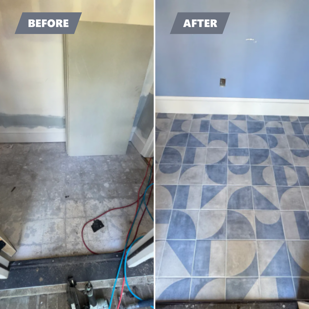 Before and After for A-L Tile in Saluda, SC