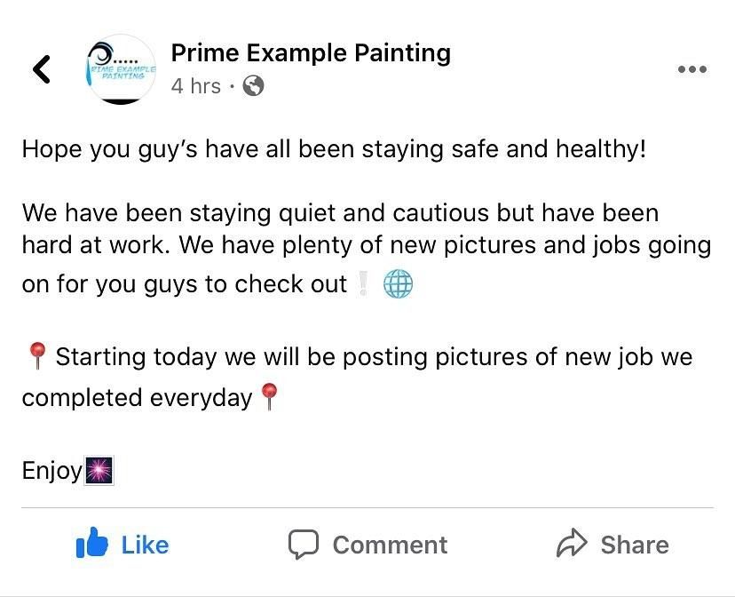 instagram for Prime Example Painting LLC in Detroit, MI